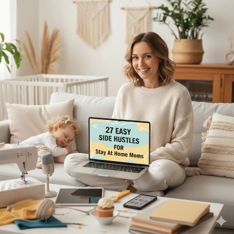 27 Easy Side Hustles for Stay at Home Moms That Actually Make Money
